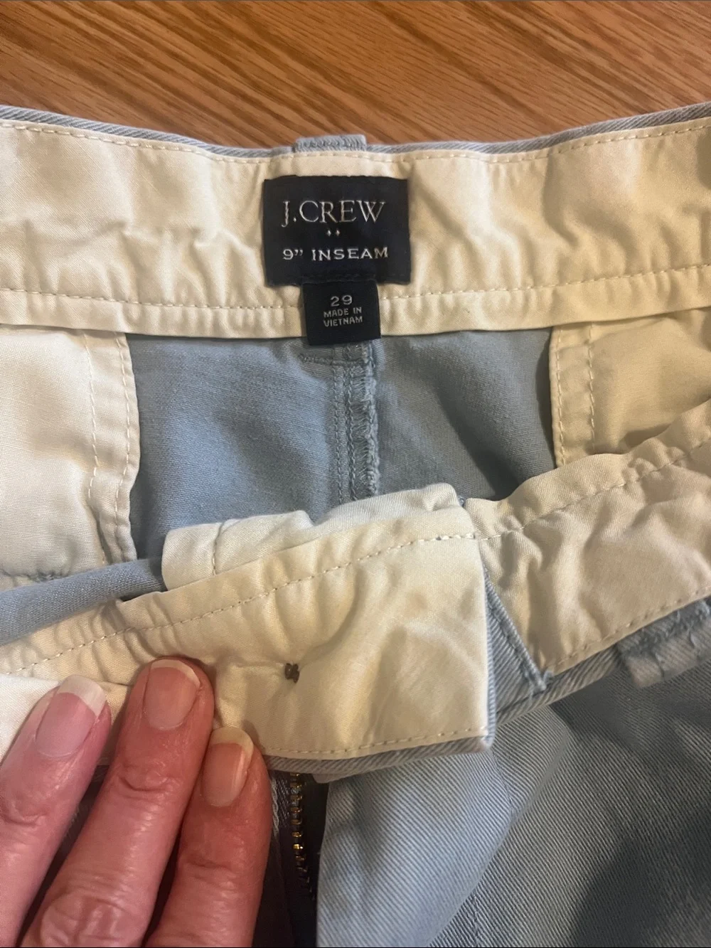 J. Crew Men’s Pale Blue Flat-Front Chino Shorts